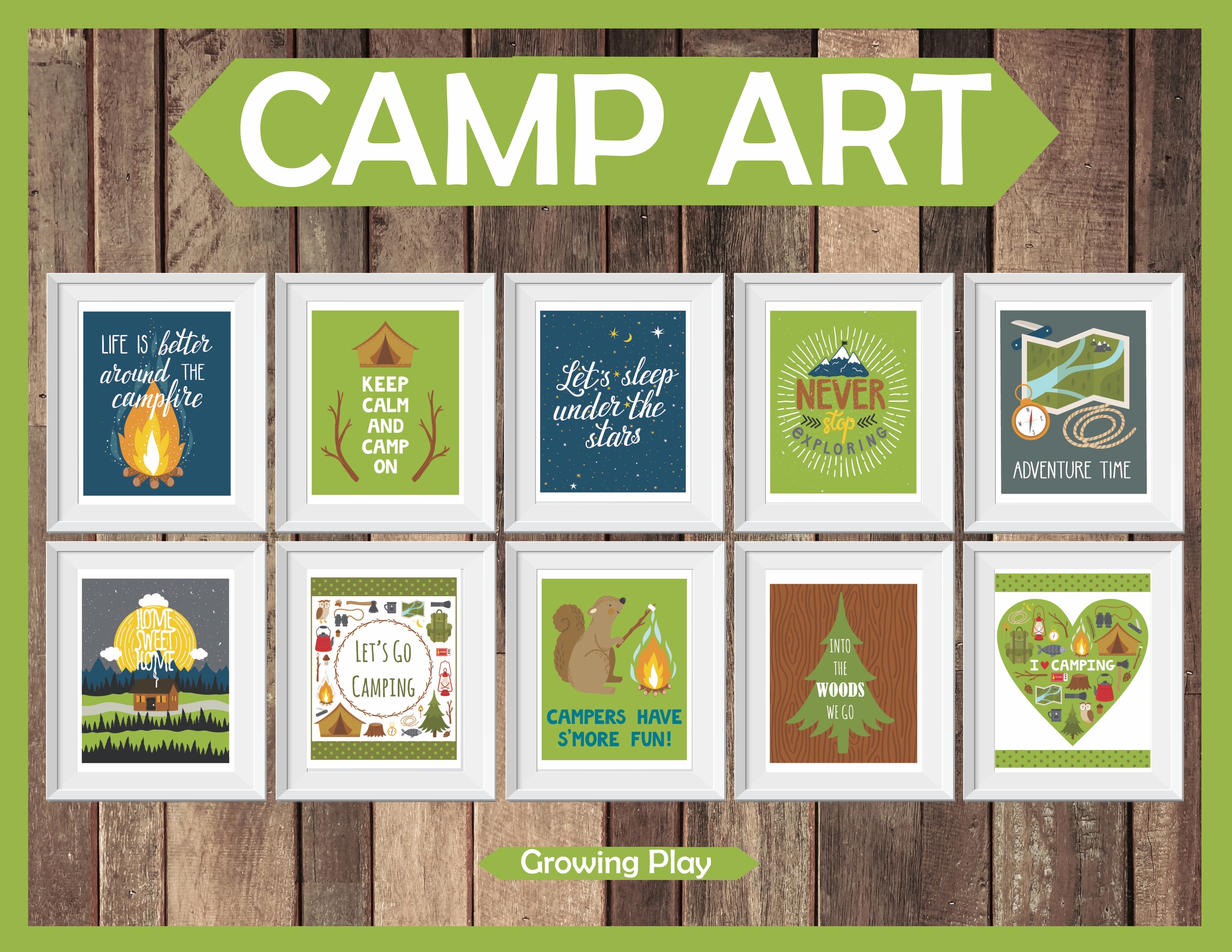 Camp Art - Camping Printables - Free Camping Printables