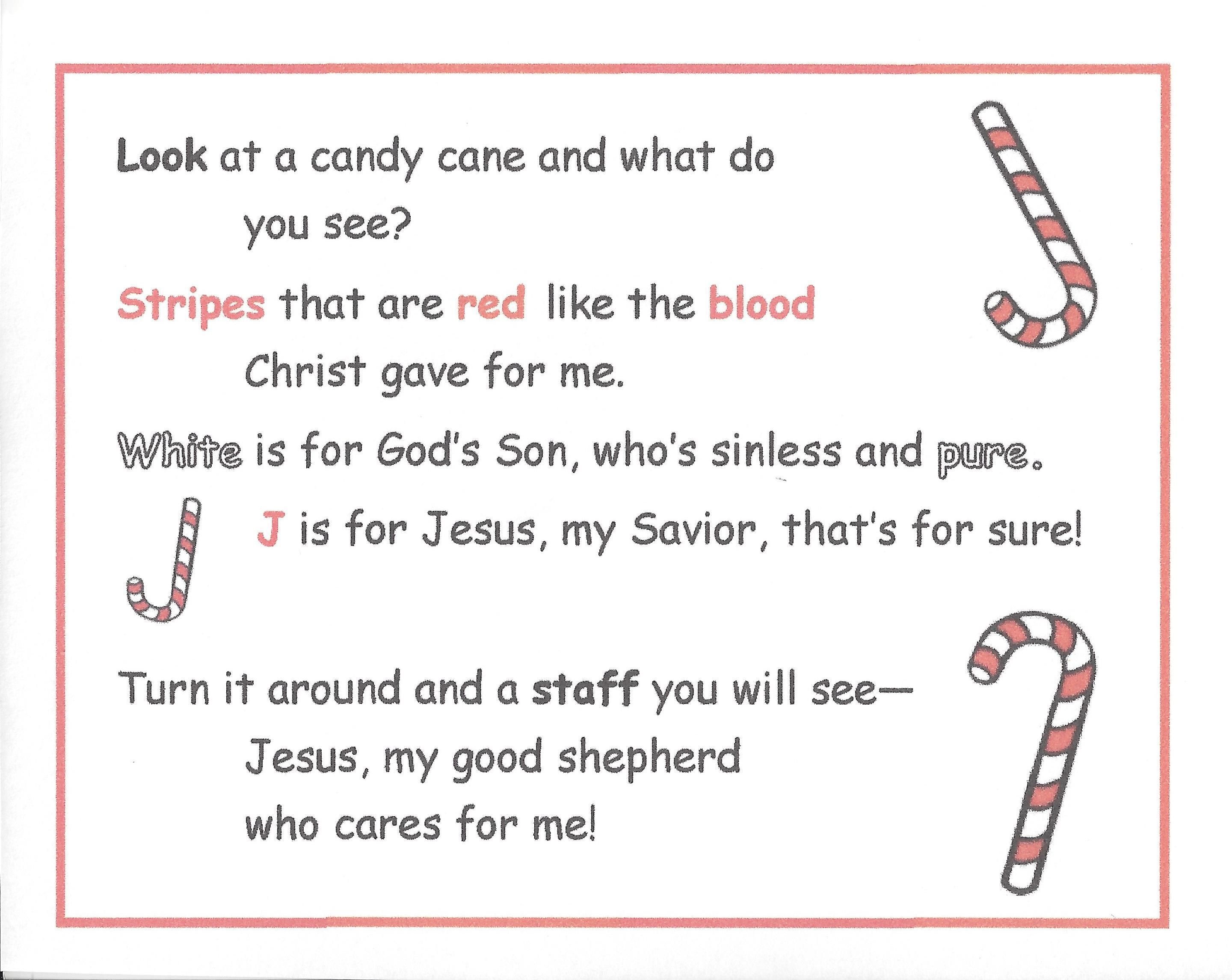 Candy Cane Poem | Christmas Cards | Candy Cane Poem, Candy Cane - Free Printable Candy Cane Poem