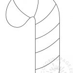 Candy Cane Template Printable – Coloring Page   Free Candy Cane Template Printable