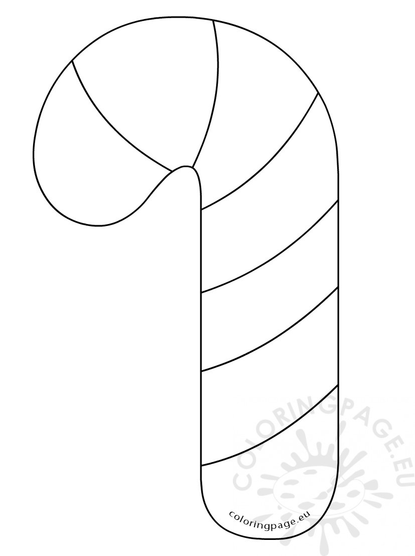 Candy Cane Template Printable – Coloring Page - Free Candy Cane Template Printable