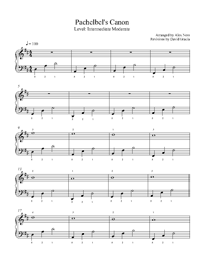 Canon In Dpachelbel Piano Sheet Music | Intermediate Level - Canon In D Piano Sheet Music Free Printable