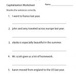 Capitalization Worksheets | Capitalization Practice Worksheet   Free   Free Printable Third Grade Grammar Worksheets