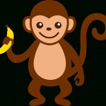 Cartoon Monkey Clip Art | Cute Monkey With Banana   Free Clip Art   Free Printable Sock Monkey Clip Art