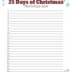 Celebrating The 25 Days Of Christmas ~ Activities List   Christmas   Free Online Printable Christmas Games For Adults