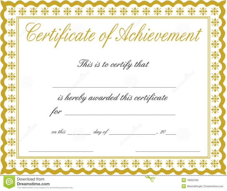 Free Printable Blank Certificates Of Achievement