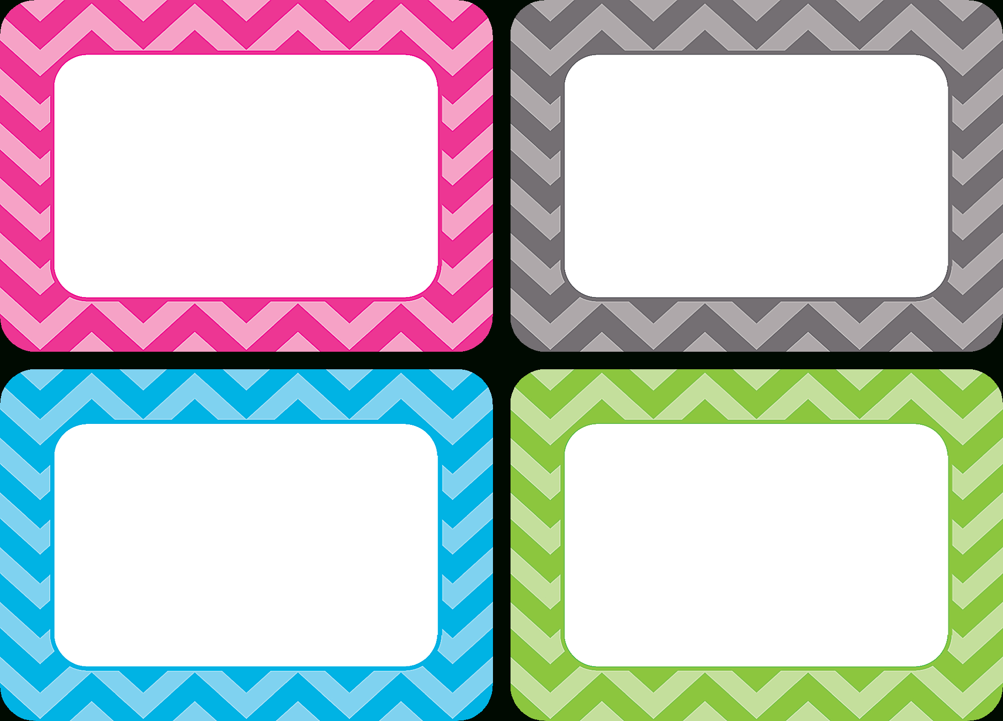 Chevron Name Tags/labels - Multi-Pack - Tcr5526 | Teacher Created - Free Printable Name Tags For Teachers