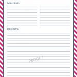 Chevron Recipe Sheet Editable | School Binder Wallpaper | Printable   Free Printable Recipe Pages