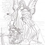 Children Are Protectedguardian Angel Coloring Page | Free   Free Printable Pictures Of Angels
