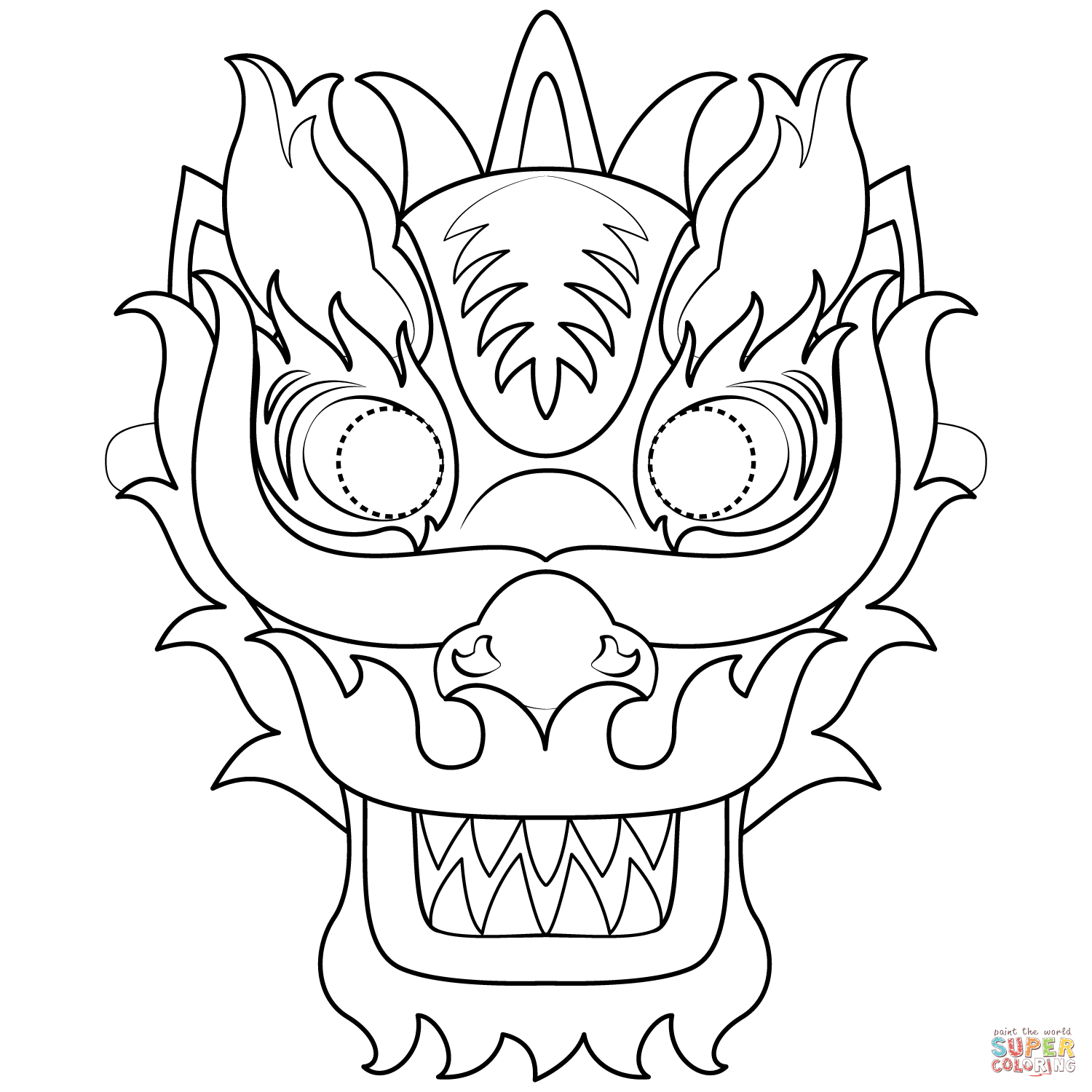 Free Printable Chinese Dragon Templates Chinese Dragon Mask Templates