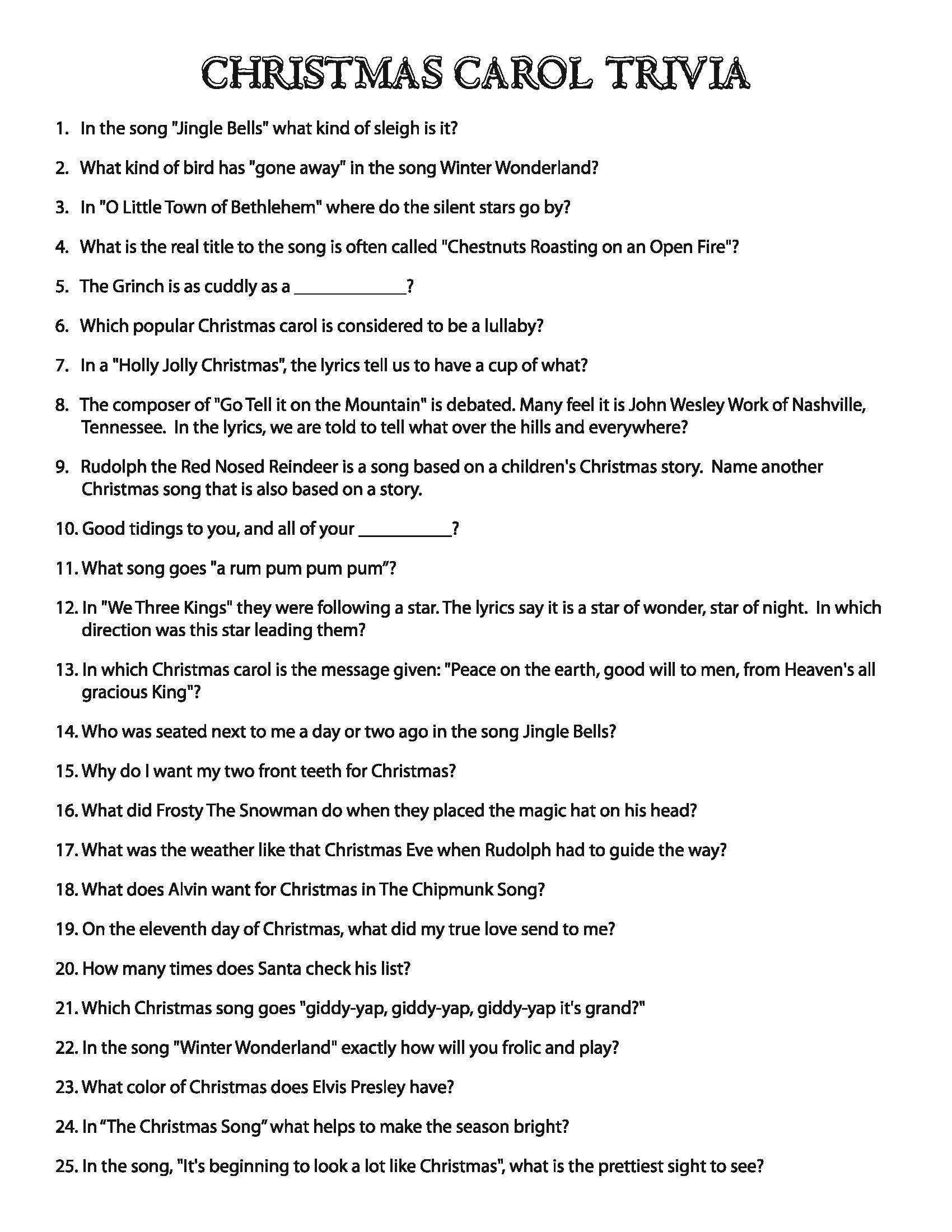 Christmas Carol Puzzles – The Button-Down Mind - Free Printable Holiday Brain Teasers