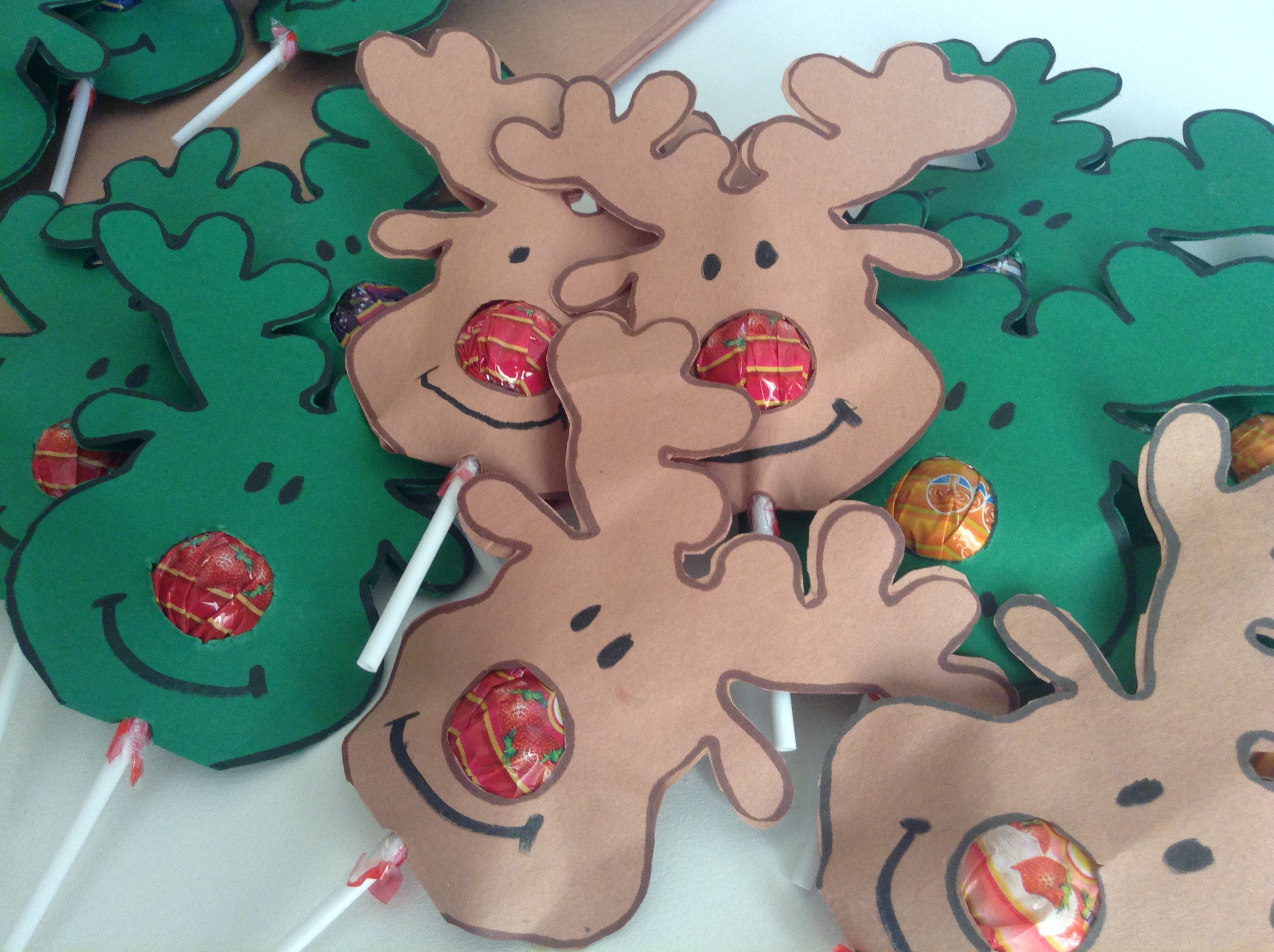 Christmas Gift -Reindeer Nose Lollipops - Free Printable Reindeer Lollipop Template