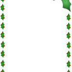 Christmas Holly Border Page Public Domain Clip Art Image Wpclipart   Free Printable Christmas Frames And Borders