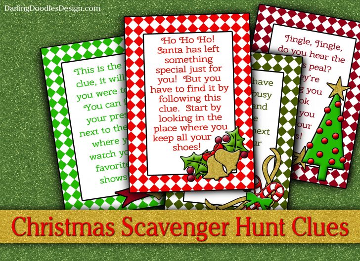 Free Printable Christmas Treasure Hunt Clues