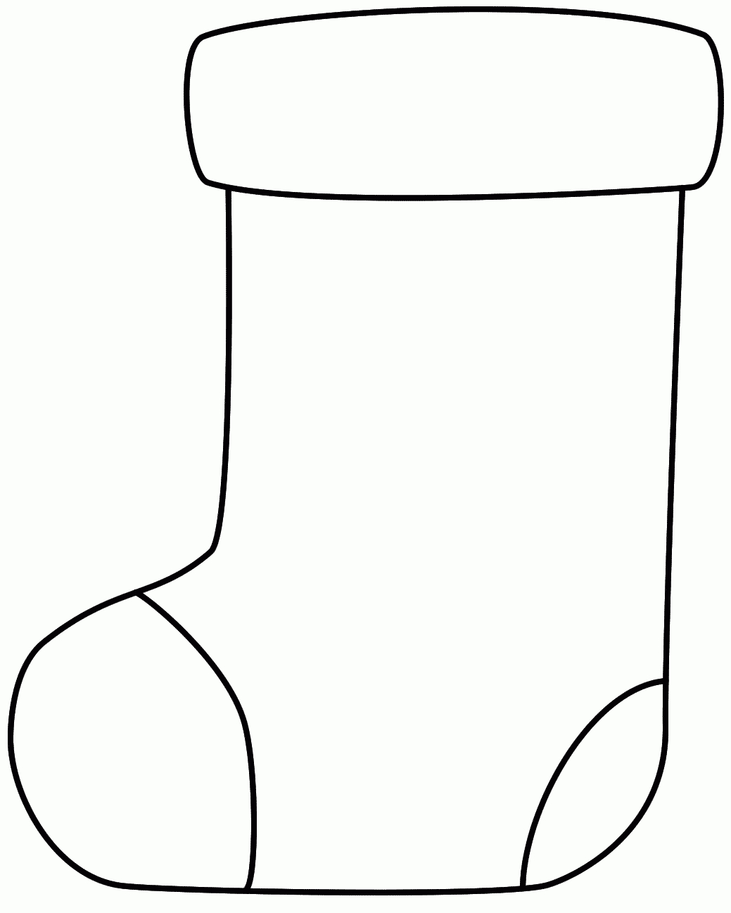 Christmas Stocking Template Printable Free Free Printable