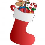 Christmas Stockings Clip Art | Free Christmas Stocking Template   Free Printable Christmas Stocking Template