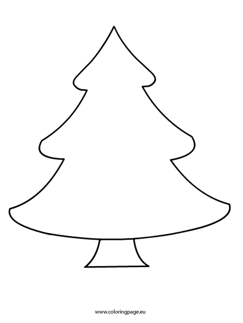 Christmas Tree. Christmas Tree Printable: Coloring Pages Plain - Free Printable Christmas Ornament Patterns