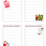 Christmas Wish List   Free Printable Christmas Card List Template