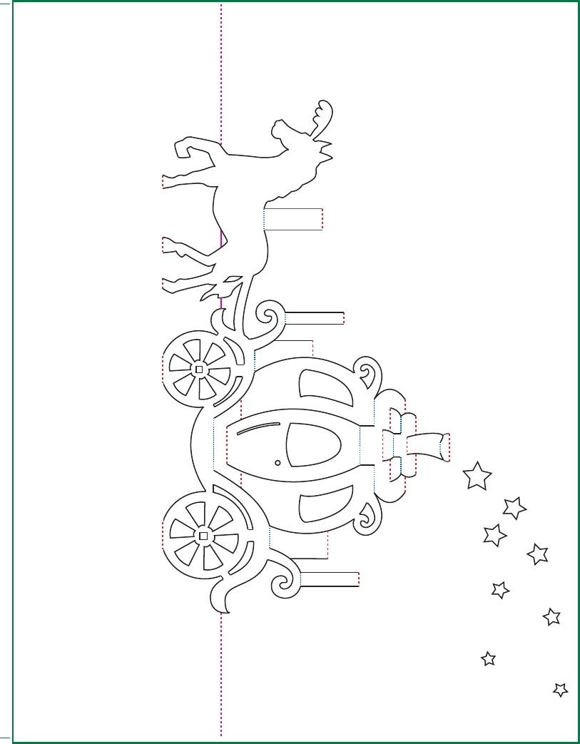 Cinderella Carriage- Origamic Architecture | Scribd | Cards | Pop Up - Kirigami Free Printable Patterns