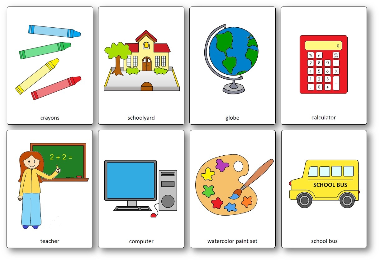 Classroom Objects Flashcards - Free Printable Flashcards - Speak And - Free Printable Flash Cards