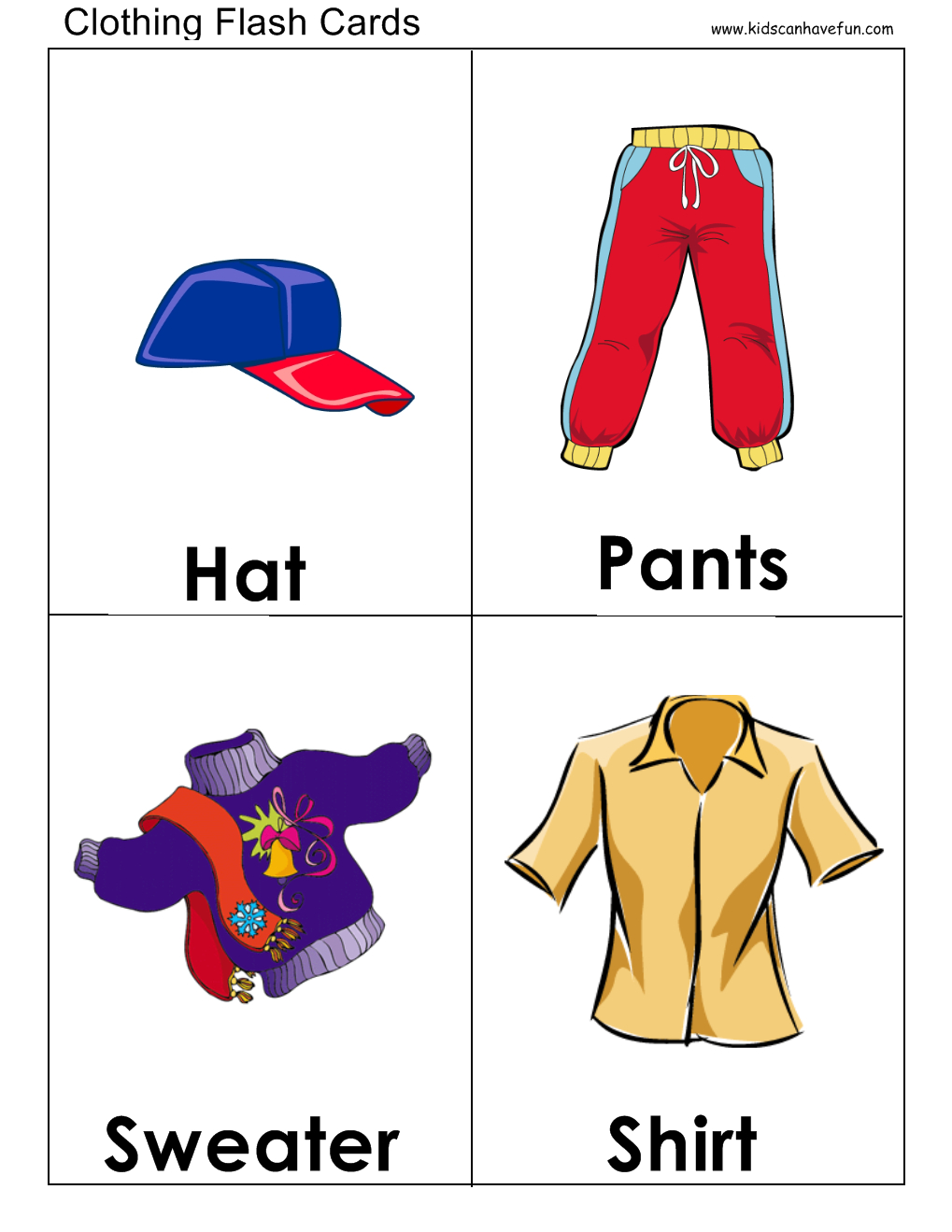 Clothes Worksheet And Flashcard English Esl Powerpoints For Photos
