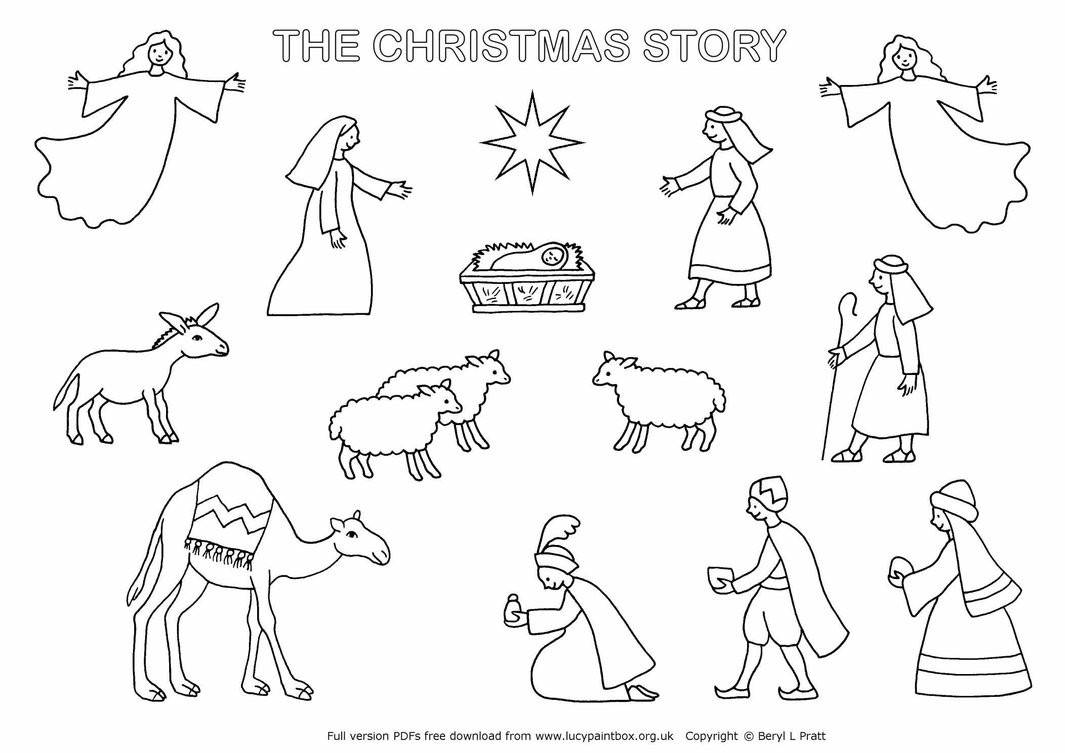 Collection Of Printable Christmas Nativity Coloring Pages | Download - Free Printable Nativity Story Coloring Pages