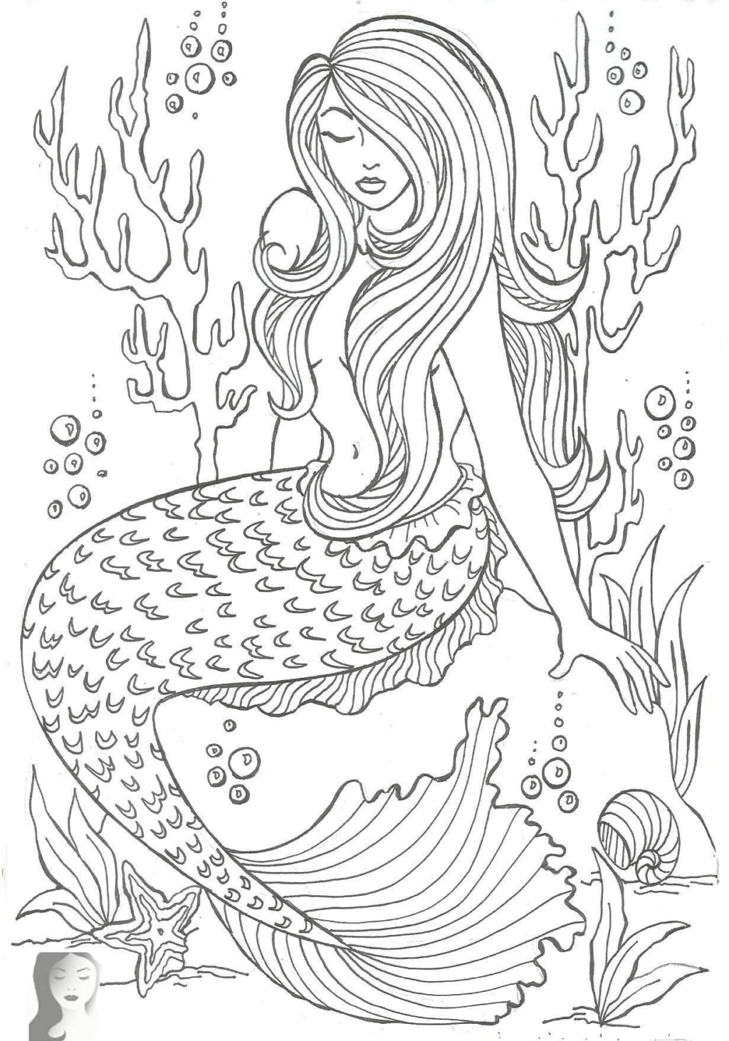 mermaid-printable-coloring-pages