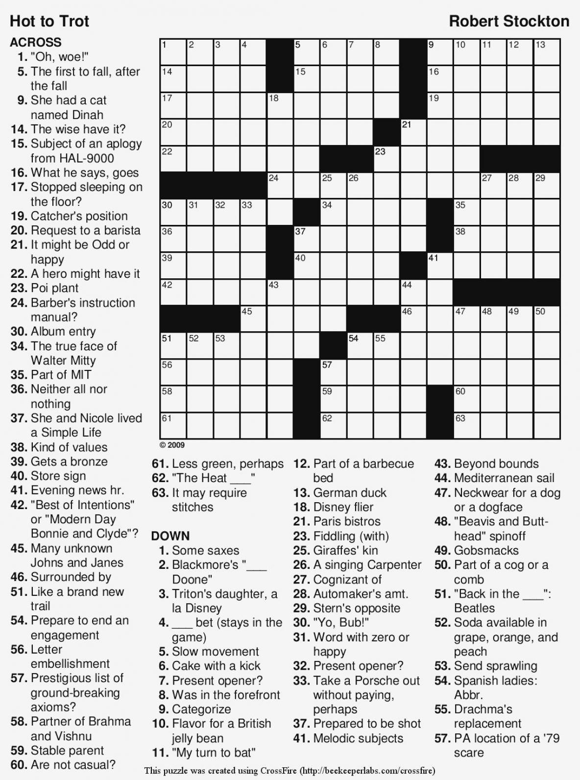 Coloring ~ Coloring Easy Printable Crossword Puzzles Large Print - Free Printable Crosswords Easy