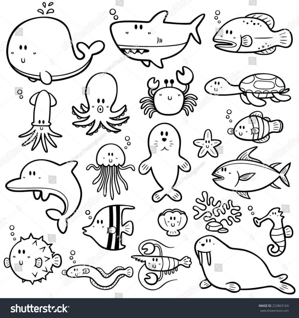 Coloring Page ~ Sea Creaturesing Pages Lovely Dannerchonoles Free - Free Printable Sea Creature Templates