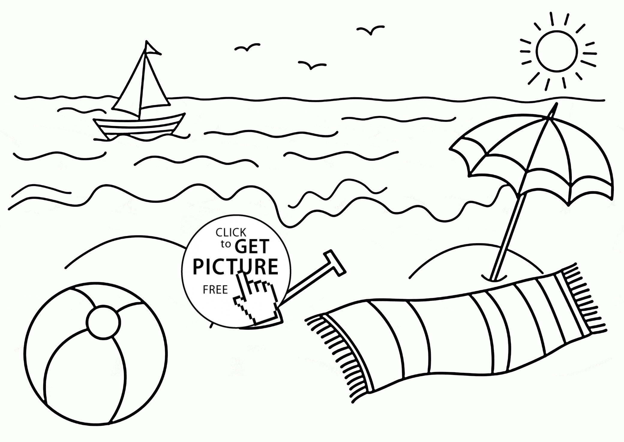 Coloring Pages Beach Theme New Free Printable Beach Coloring Pages - Free Printable Beach Coloring Pages
