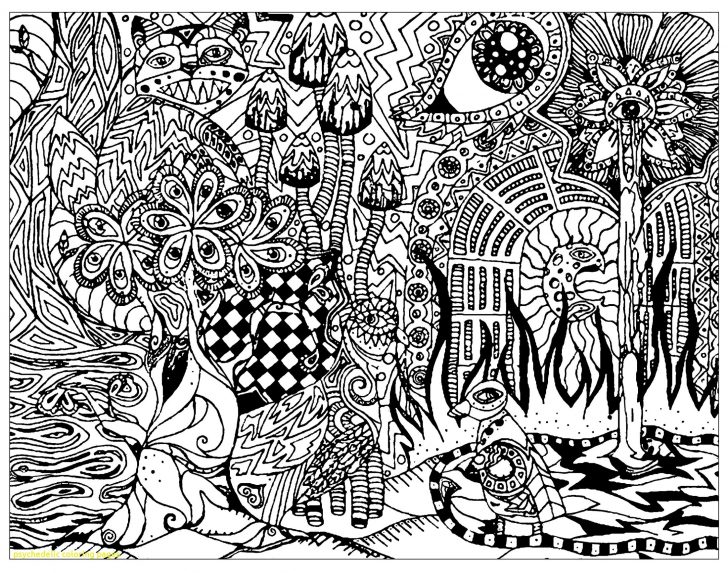 Free Printable Trippy Coloring Pages
