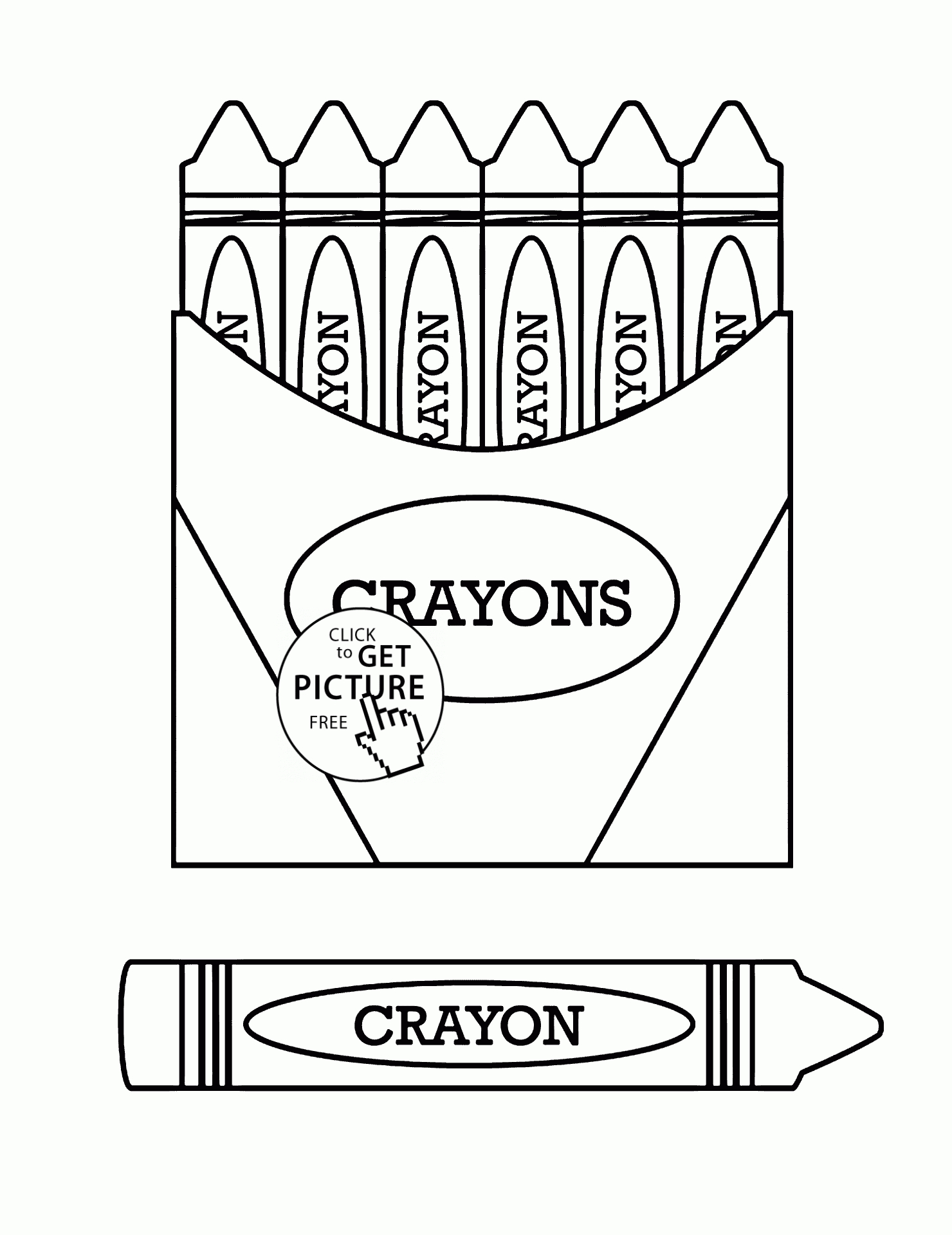 Crayon Coloring Pages To Print. Crayon Coloring Pages To Print - Free Printable Crayon Pattern