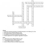 Crossword Puzzle On Genetics 2 Sol2 Complete The   Crossword Puzzle Maker Free Printable With Answer Key