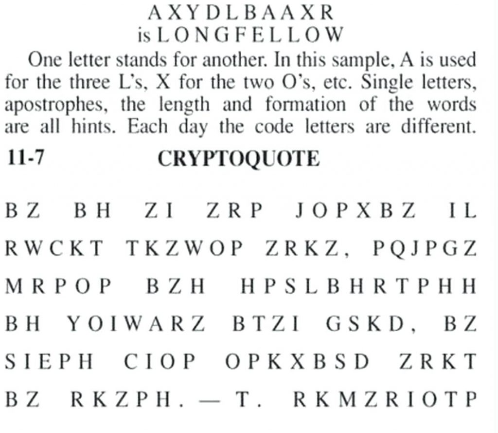 Free Printable Cryptograms With Answers Printable Cryptograms For 