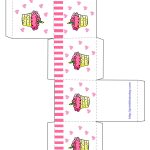 Cupcake Boxes Template Printable | Free Printable Birthday Favor   Free Printable Box Patterns