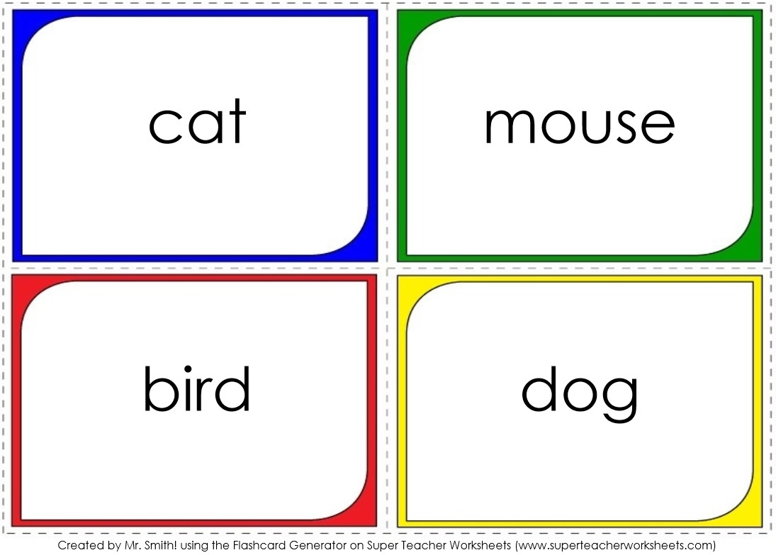 Flashcard Maker Free Printable