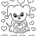 Cute Dog Valentine's Day Coloring Page   Free Printable   Free Printable Valentines Day Coloring Pages