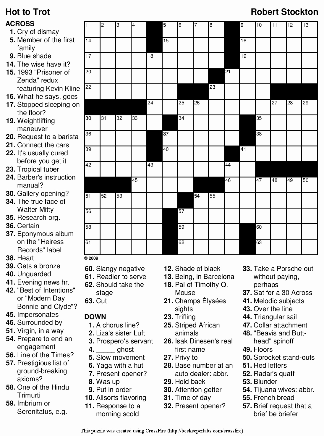 daily crossword puzzle online free