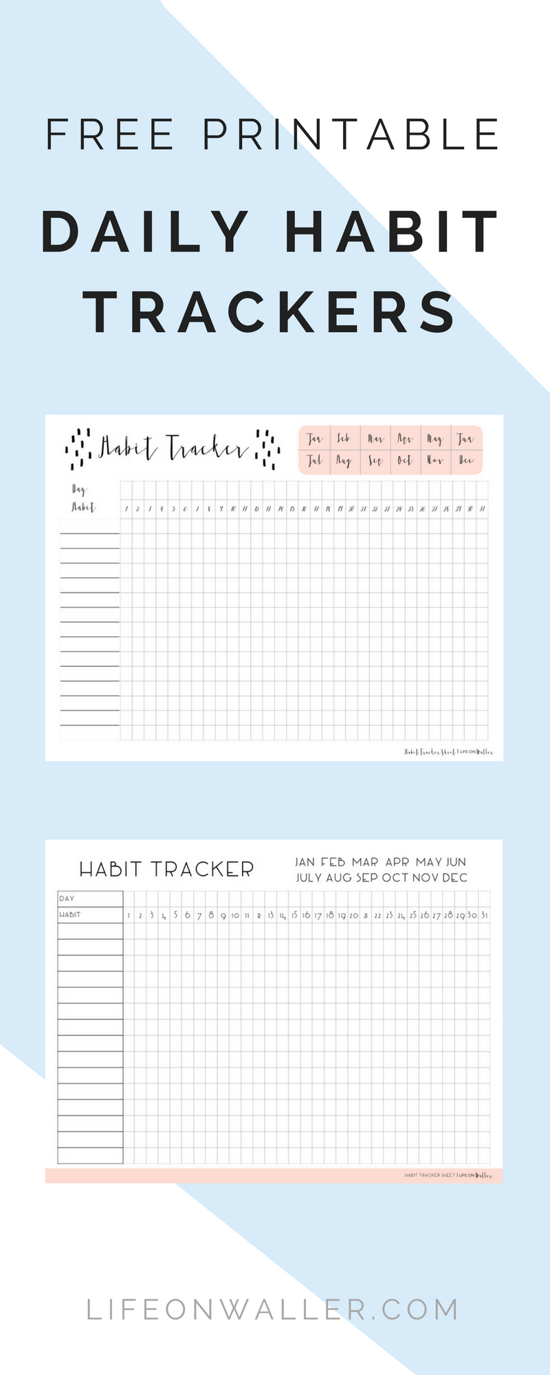 Daily Habit Tracker Free Printables | Best Of Cassiescroggins - Free Printable Habit Tracker