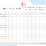 Daily Habit Tracker Free Printables   Cassie Scroggins   Free Printable Habit Tracker