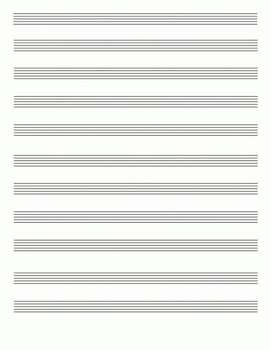 Danman's Music Library - Free Section - Free Printable Blank Music Staff Paper