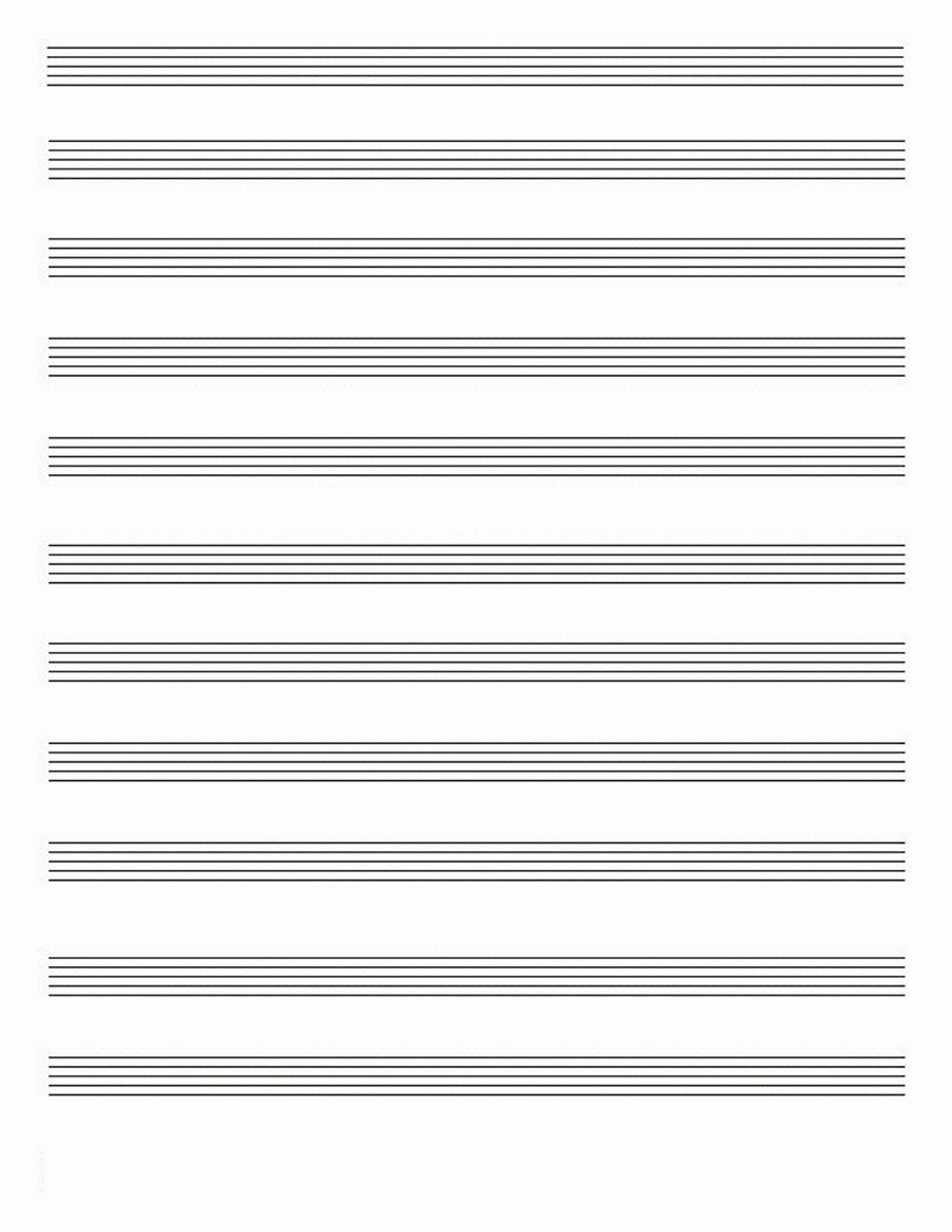 Blank Printable Music Sheets