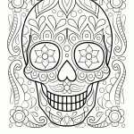 Day Of The Dead Coloring Pages   Free Sugar Skull Coloring Page   Free Dia De Los Muertos Printables