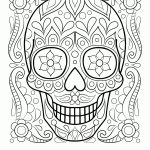 Day Of The Dead Coloring Pages   Free Sugar Skull Coloring Page   Free Printable Day Of The Dead Coloring Pages
