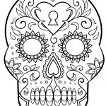 Day Of The Dead Sugar Skull Coloring Page | Free Printable   Free Dia De Los Muertos Printables