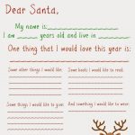 Dear Santa Letter (Free Printable | Christmas Crafts For Kids To   Free Printable Letters From Santa