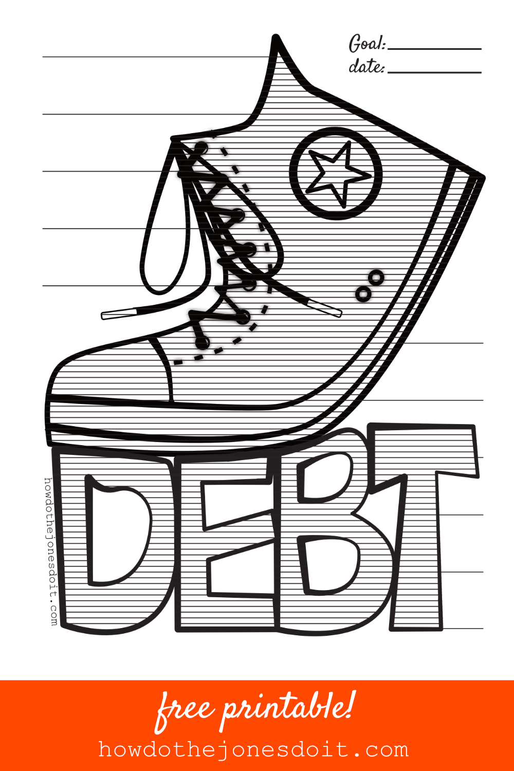 Debt Free Chart - How Do The Jones Do It - Free Printable Debt Free Charts