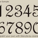 Details About Stencil Paris French Script Numbers Bride Lake House   Free Printable Fancy Number Stencils
