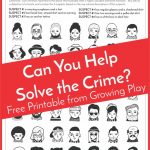 Detective Puzzle For Kids   Free Printable   Growing Play   Free Printable Mystery Games