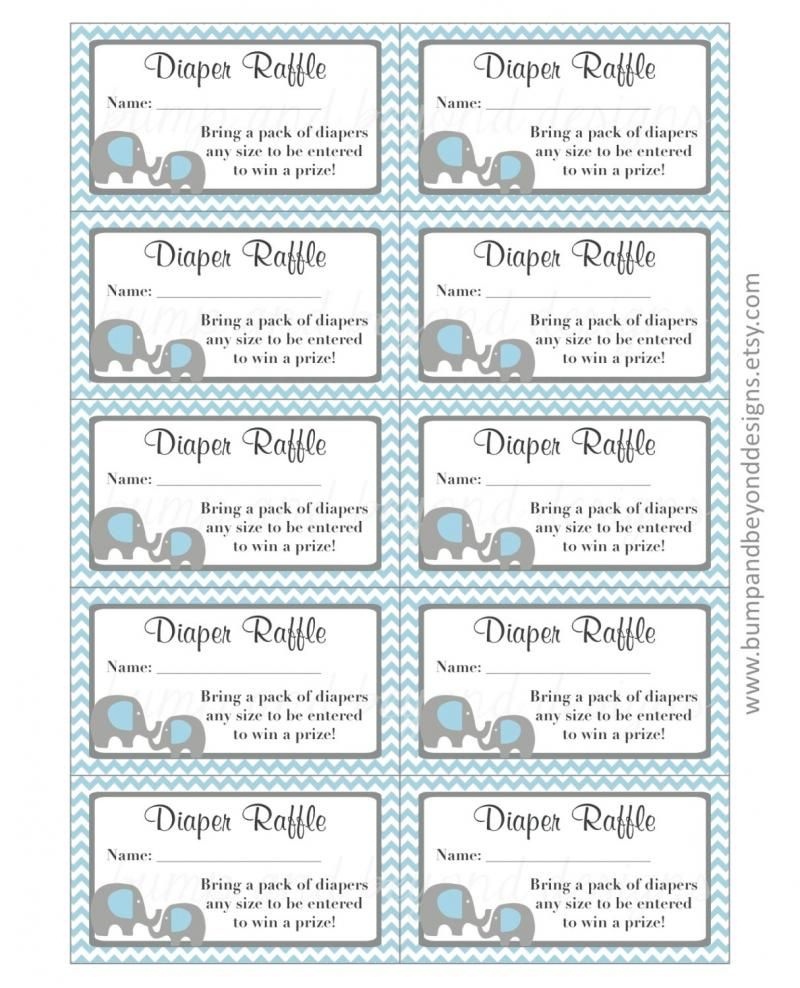 Free Printable Diaper Raffle Ticket Template Download Free Printable