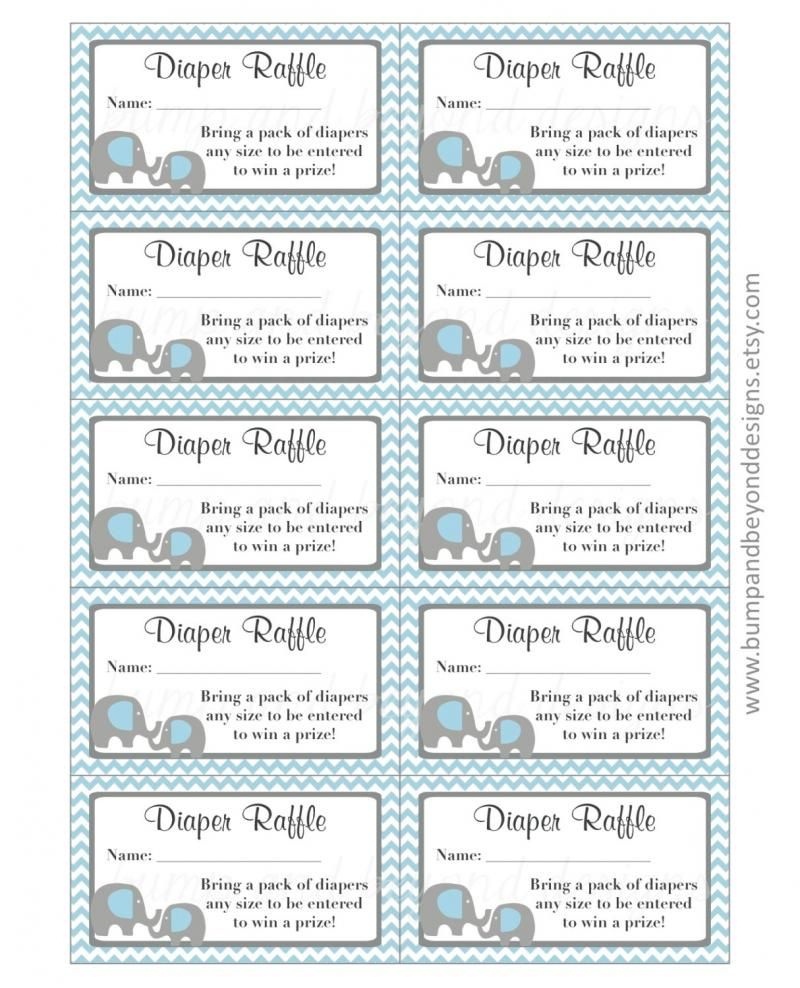 Free Printable Diaper Raffle Ticket Template Free Printable